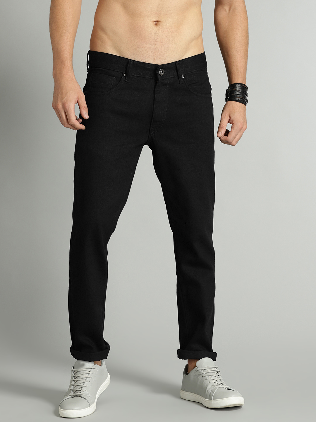 Buy Men's Black Slim Fit Stretchable Jeans (28, Black) at Amazon.in