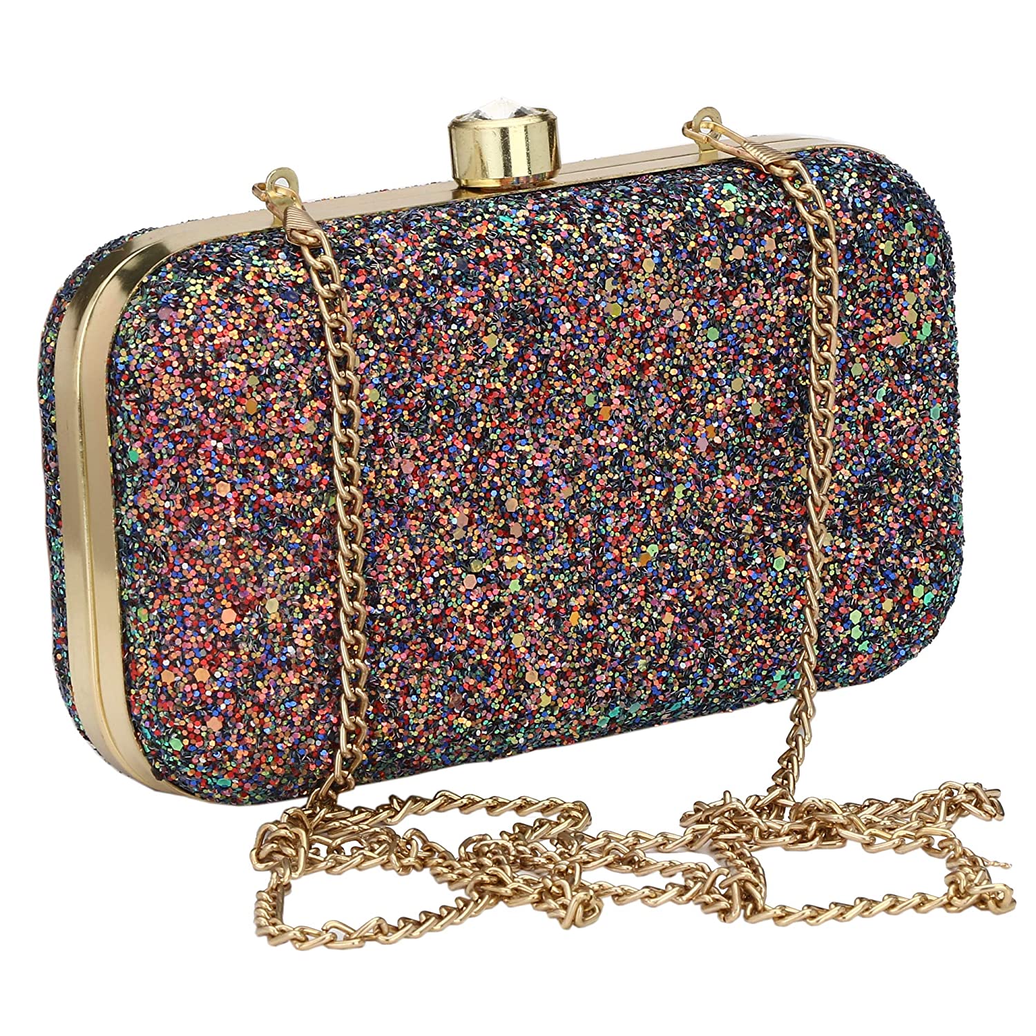 Golden Synthetic Embroidered Clutch 188259 | Fancy clutch purse, Clutch  fashion, Clutch