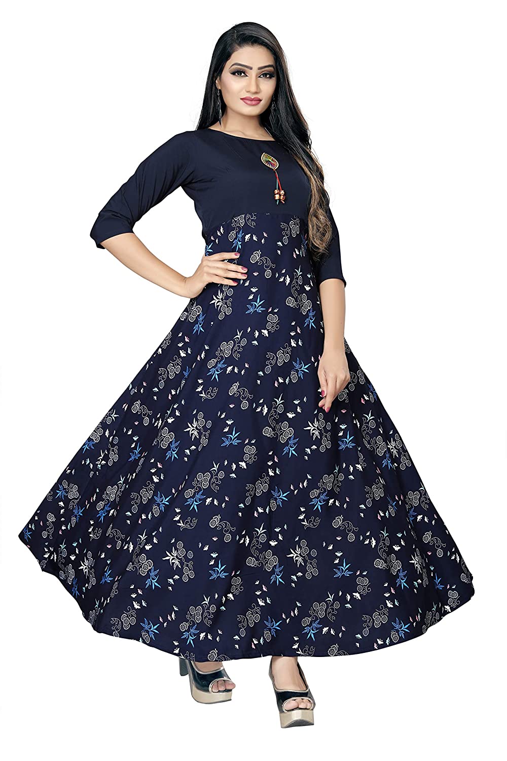 Casual mix Ladies Maxi Dress at Rs 1200/piece in Surat | ID: 2850325409512